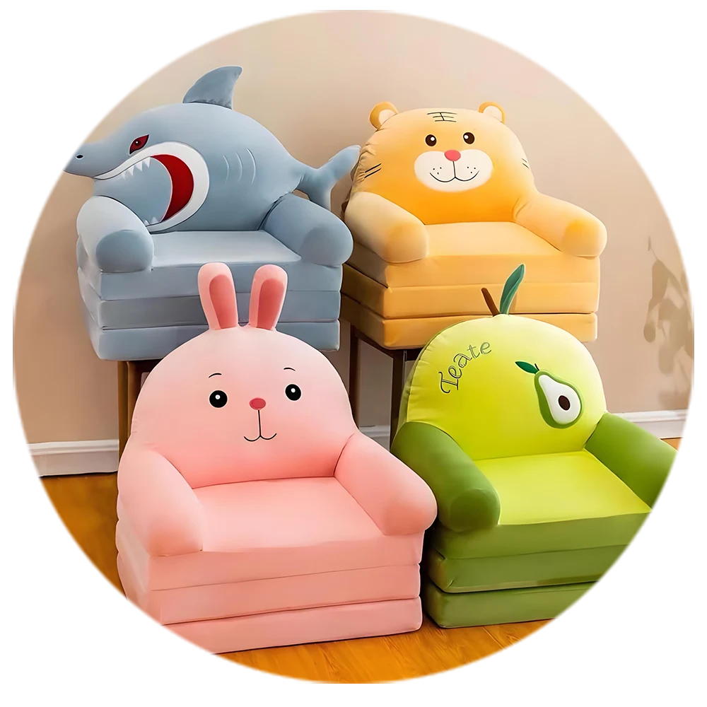 Assento de sofá de pelúcia para bebês