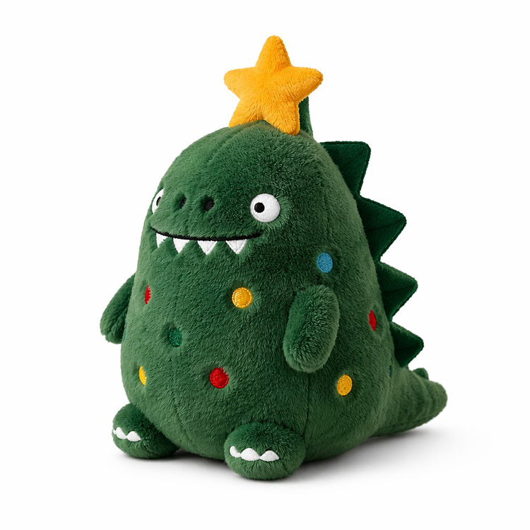 Brinquedo de pelúcia de dinossauro de árvore de Natal