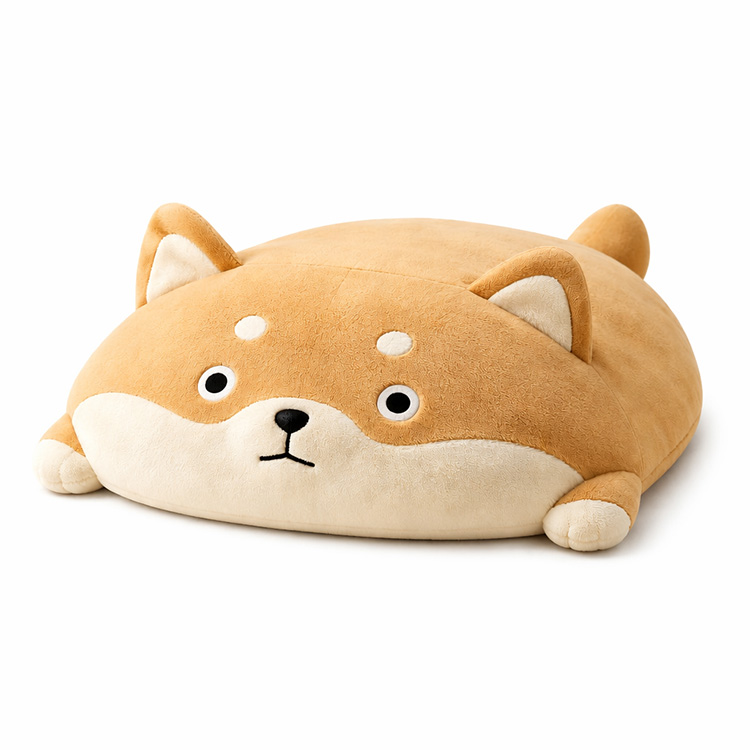 Almofada de pelúcia plana Shiba Inu Cuddle