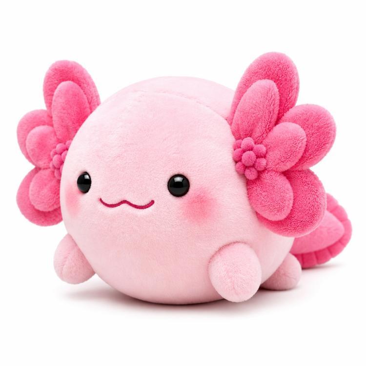 Brinquedo de pelúcia Axolotl estilo geométrico