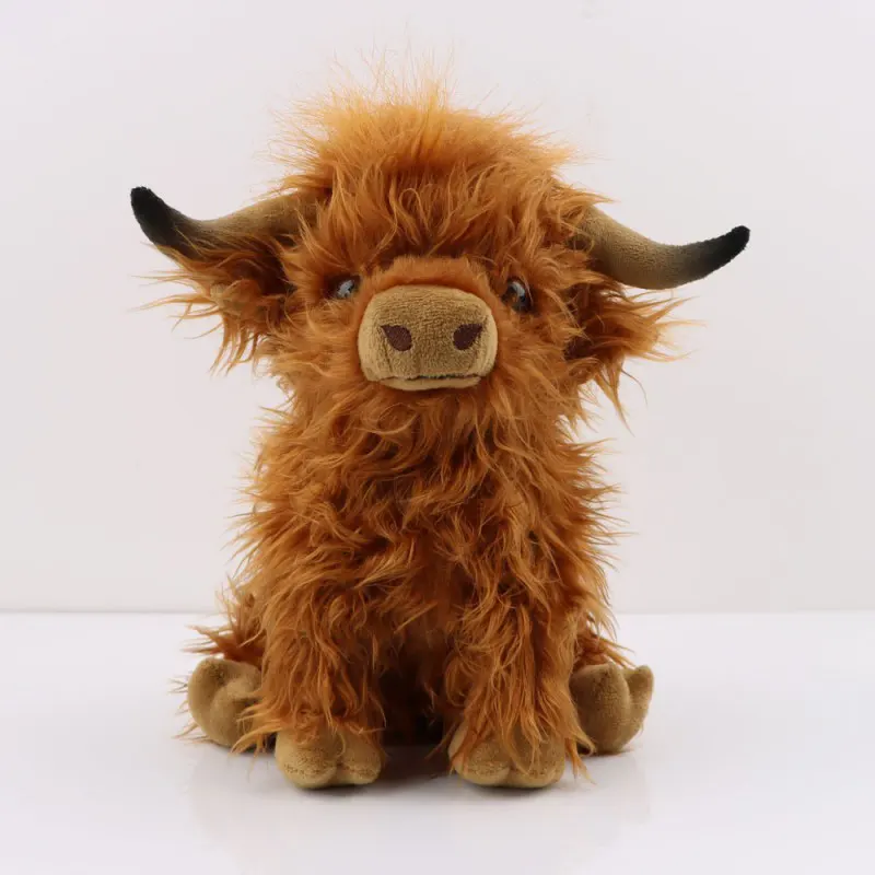 Brinquedo de pelúcia de vaca highland