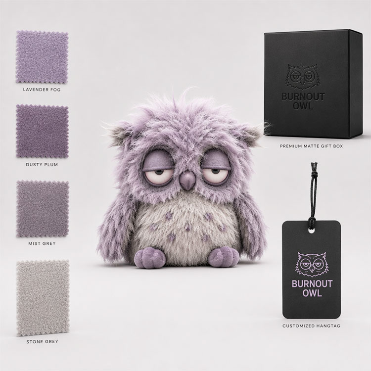 Grumpy Owl Plush Toy