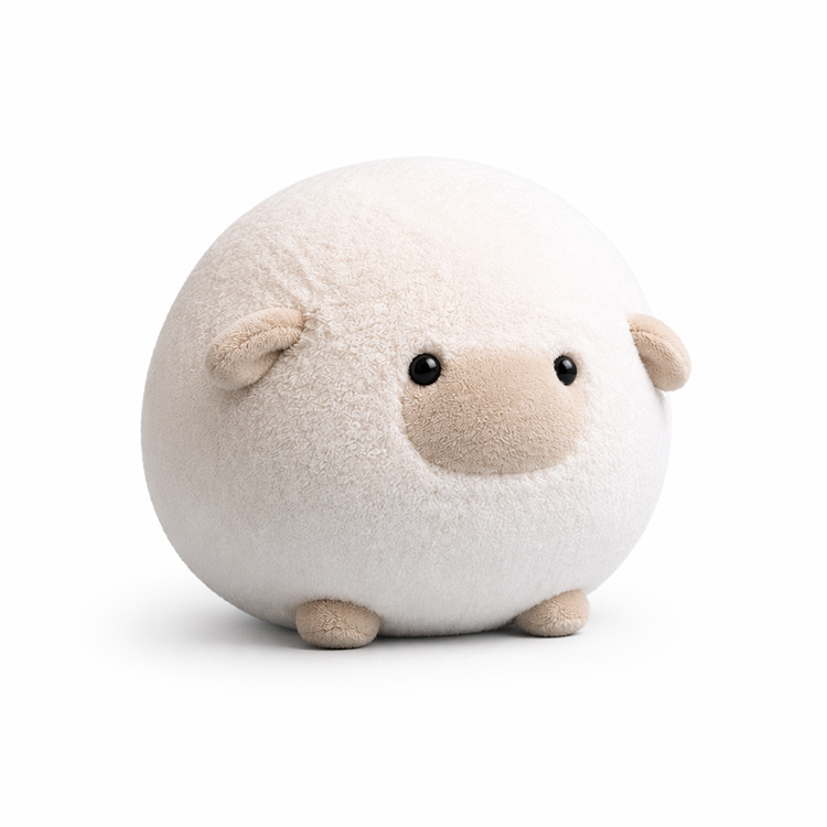 Brinquedo de pelúcia redondo estilo marshmallow