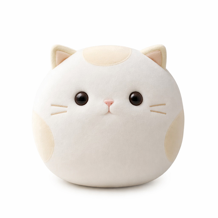 Brinquedo de pelúcia esférico em forma de gato
