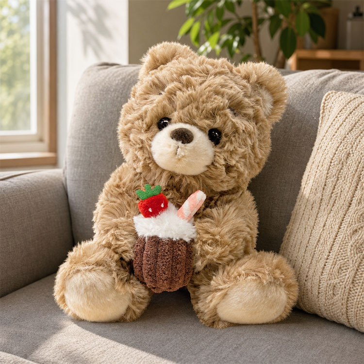 Morango Cupcake Teddy Bear Pelúcia